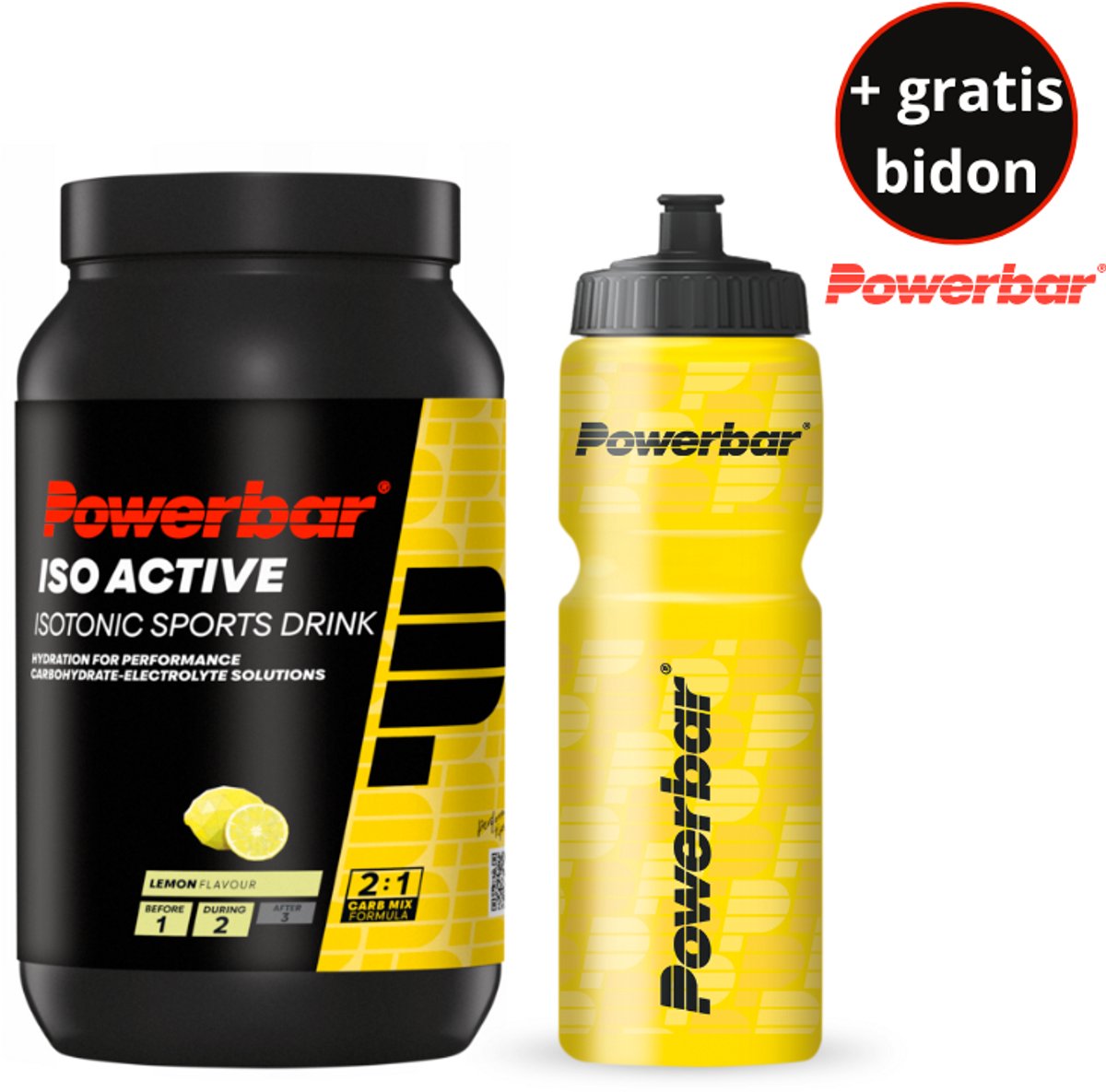 Goedkoopste Powerbar sportdrank | Iso Active | GRATIS Powerbar bidon | Lemon | 1320 gram - 20 liter