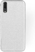 Ntech Samsung Galaxy A50 Glitter TPU Back Cover Hoesje - Zilver