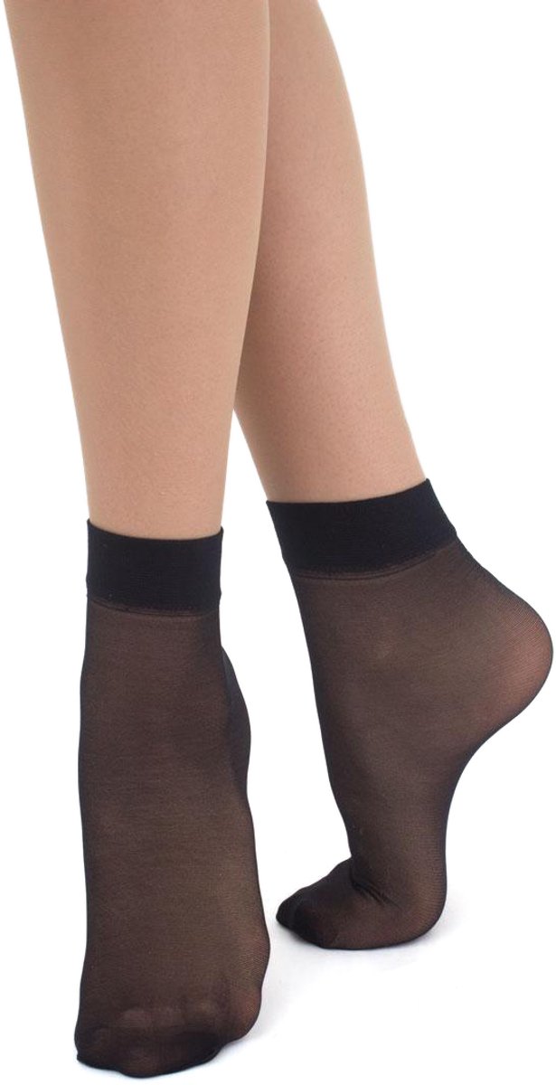 Giulia pantykousjes - Easy 20 Calzino - Pantysokjes - 20 Den - One Size - Zwart - 4 Paar - Voordeelverpakking