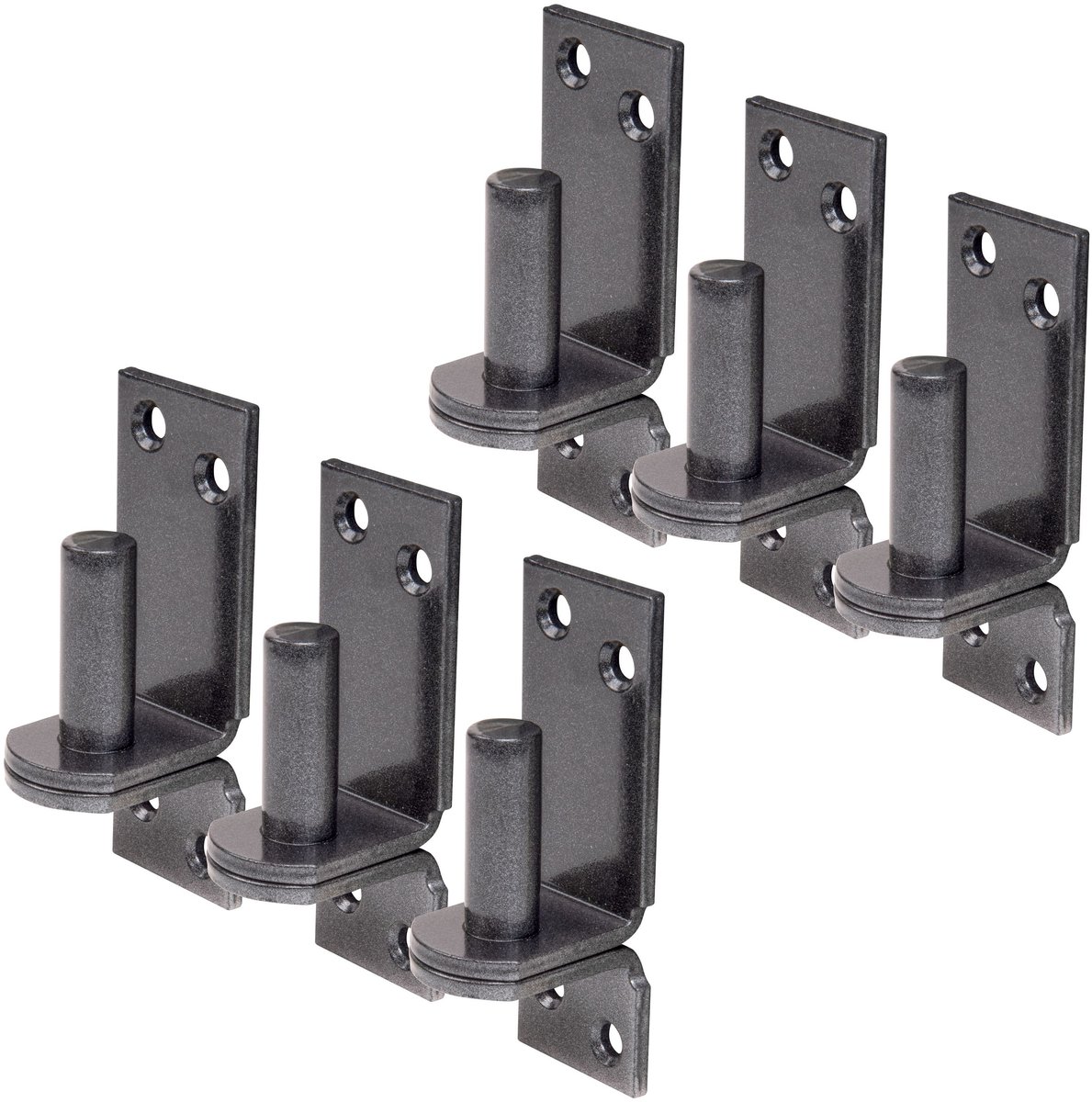 Alberts 822644 DURAVIS® plaatduim met DI-haak, zwart diamant duplex gecoat, penmaat Ø16 mm, plaat 115 x 40 mm, set van 6