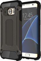 Ntech Samsung Galaxy S7 Edge Dual layer Rugged Armor Hoesje - Zwart