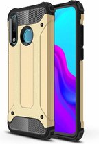 Ntech Huawei P30 Lite Dual layer Armor Hoesje - Goud