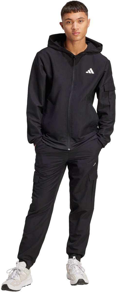 adidas Sportswear Cargo Trainingspak Heren Zwart