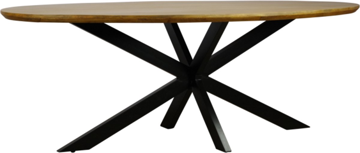 Meubelplaats Eettafel Colorado ovaal mangohout 280x110 cm - verjongde rand - Naturel