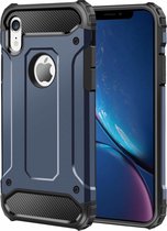 Ntech iPhone Xr Dual layer Rugged Armor hoesje - Blauw