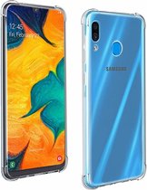 Ntech Hoesje Geschikt Voor Samsung Galaxy A40 Transparant Anti Shock Back hoesje