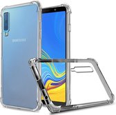Ntech Hoesje Geschikt Voor Samsung Galaxy A7 (2018) Smokey Anti Shock Hoesje - Transparent