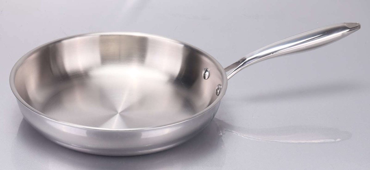Braadpan koekenpan inox 24x5cm