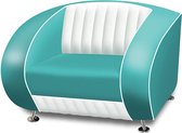 Bel Air Retro Fauteuil SF-01CB Turquoise