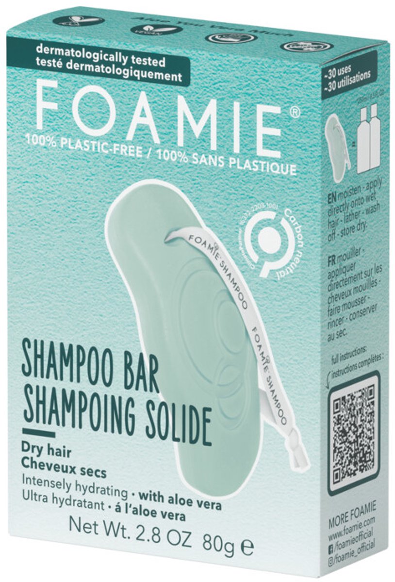 Foamie Shampoo Bar Aloe You Vera Much (Droog Haar) - 6 x - Voordeelverpakking