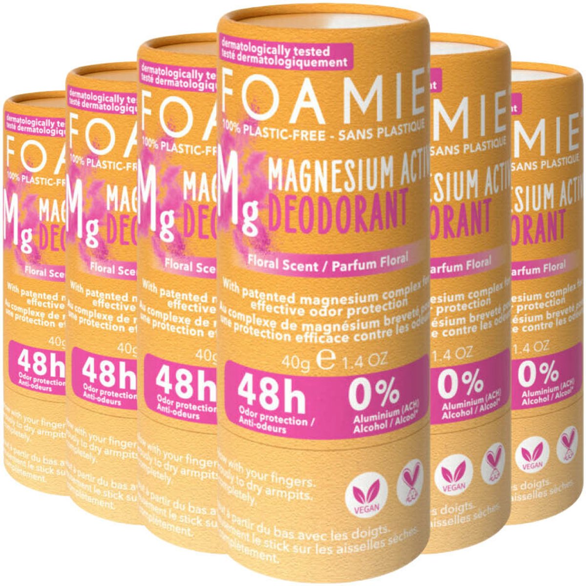 Foamie Deodorant Stick Happy Day - 6 x 40 gr - Voordeelverpakking
