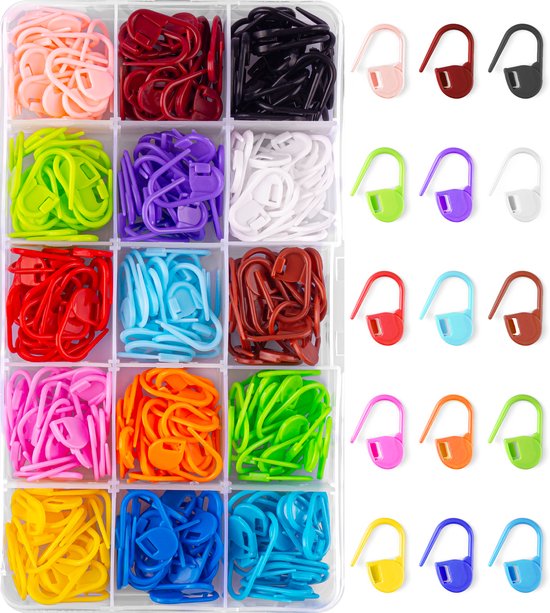 Steekmarkeerders voor Haken of Breien - Handwerken haken en breien - 300 stuks - 15 kleuren