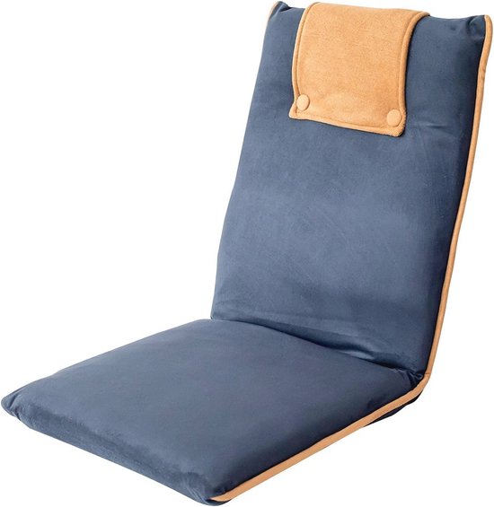 COSTWAY Fauteuil de Sol Relax Convertible à Lit, Dossier Réglable 5 Positions en Faux Daim avec Oreiller pour Salon, Bureau Marron - Maison