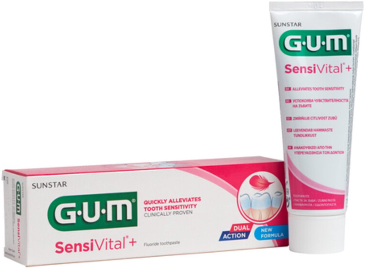 Goedkoopste 4x GUM Tandpasta SensiVital 75 ml