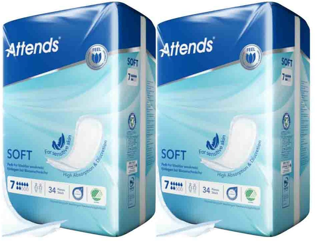Goedkoopste 2x Attends Soft 7 34 stuks