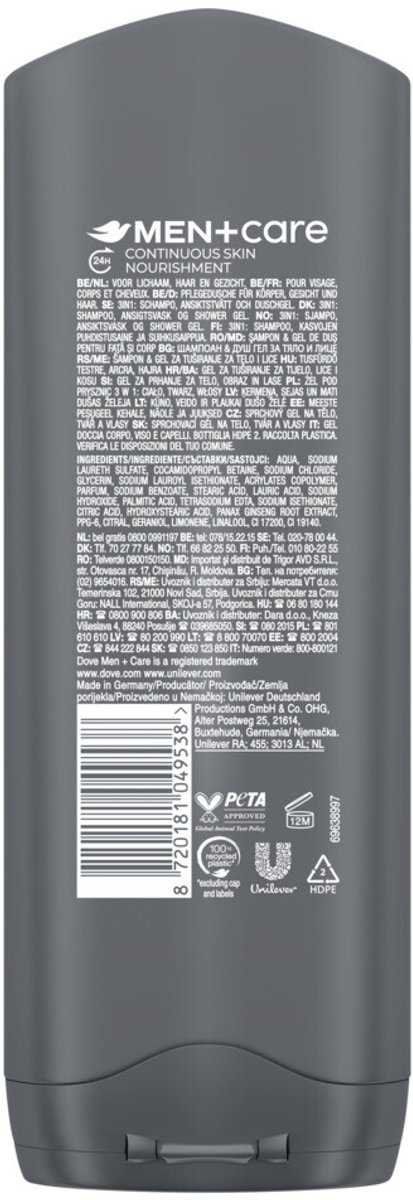 Goedkoopste 3x Dove Douchegel Men Care Sport 250 ml