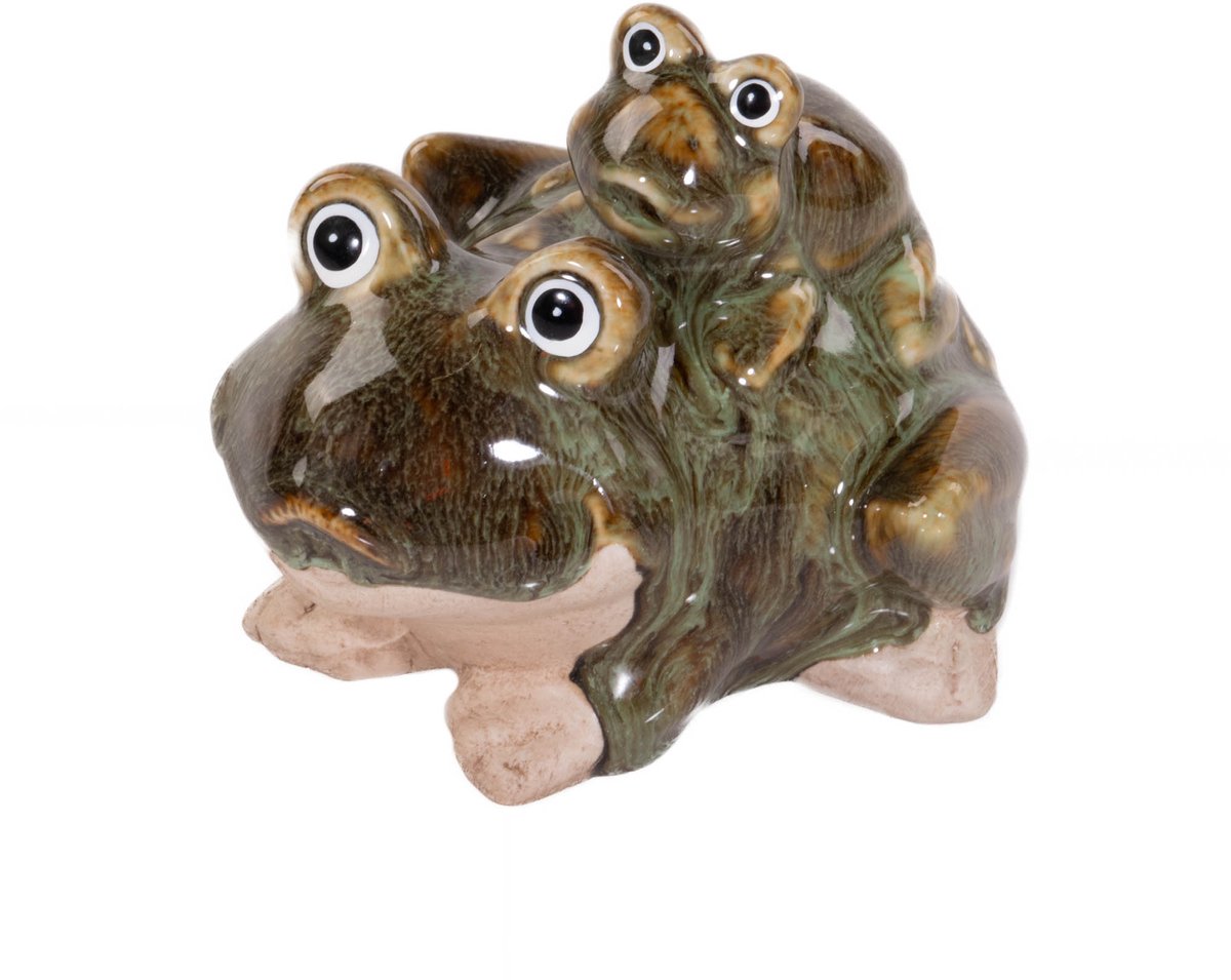 Kikker figuur, tuindecoratie, 10 x 11 cm