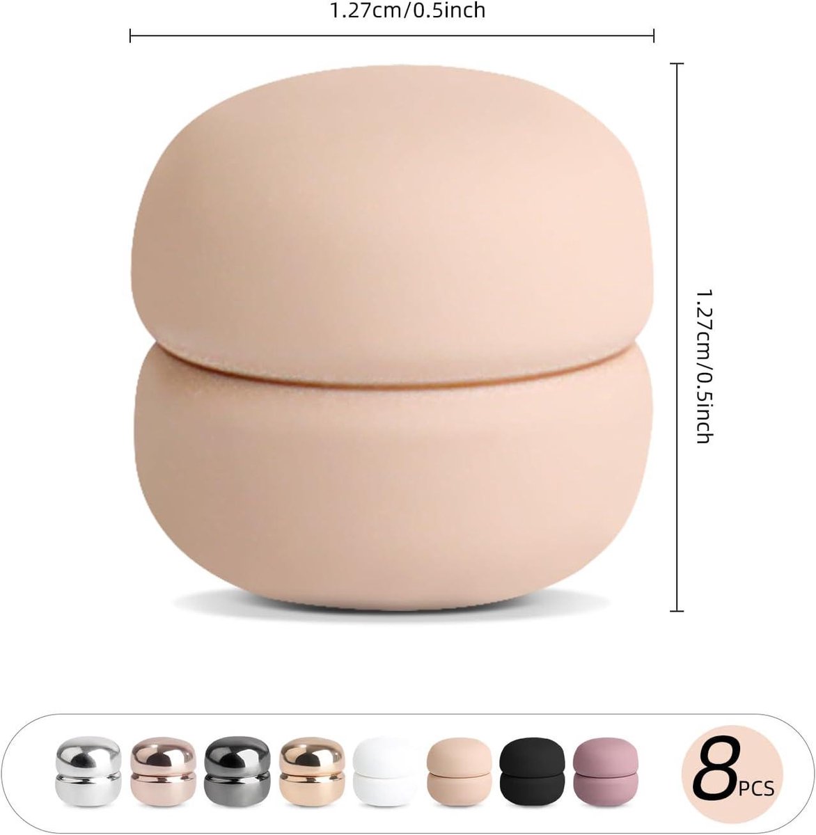 Lot De 8 Pinces Magnétiques Pour Vêtements - Aimants Hijab Puissants, Multifonctionnelles (Or, Argent, Noir, Rose)