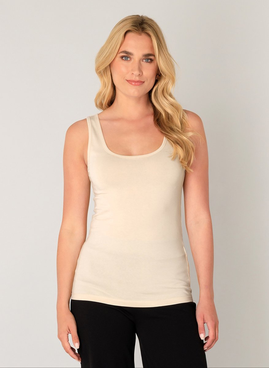 BASE LEVEL Yippie Top - Light Beige - maat 48