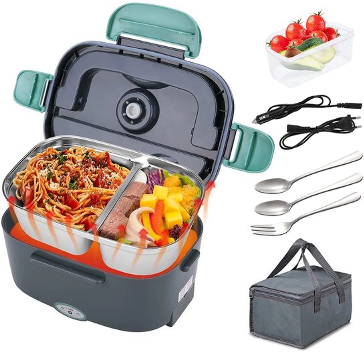 Draagbare Magnetron, 12V Mini Auto Voedselverwarmer, Snelle Verwarming Verwarmde Lunchbox Oven voor Reizen Camping Lange Afstand Rijden Road Trip, Elektrische Mobiele Magnetron Draagbare Magnetron, 12V Mini Auto Voedselverwarmer, Snelle Verwarming Verwarmde Lunchbox Oven voor Reizen Camping Lange Afstand Rijden Road Trip, Elektrische Mobiele Magnetron