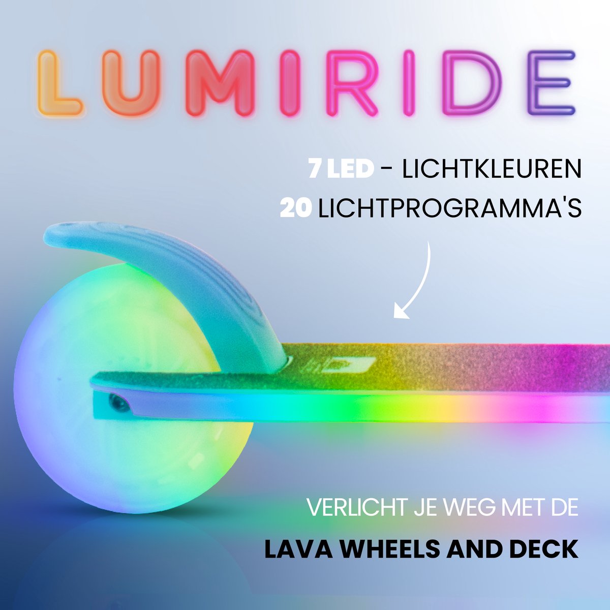 LUMI LUMI RIDE Kinderstep 2 wielen - LED verlichting & verstelbare stuur thumbnail 6