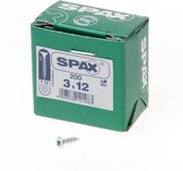 SPAX-S 1191010300123 Universele schroef, Verzonken kop, 3 x 12, Voldraad, T-STAR plus T10, S-punt - WIROX - 200 stuks