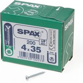 Spax Spaanplaatschroef Verzinkt Torx 4.0 x 35 (200) - 200 stuks