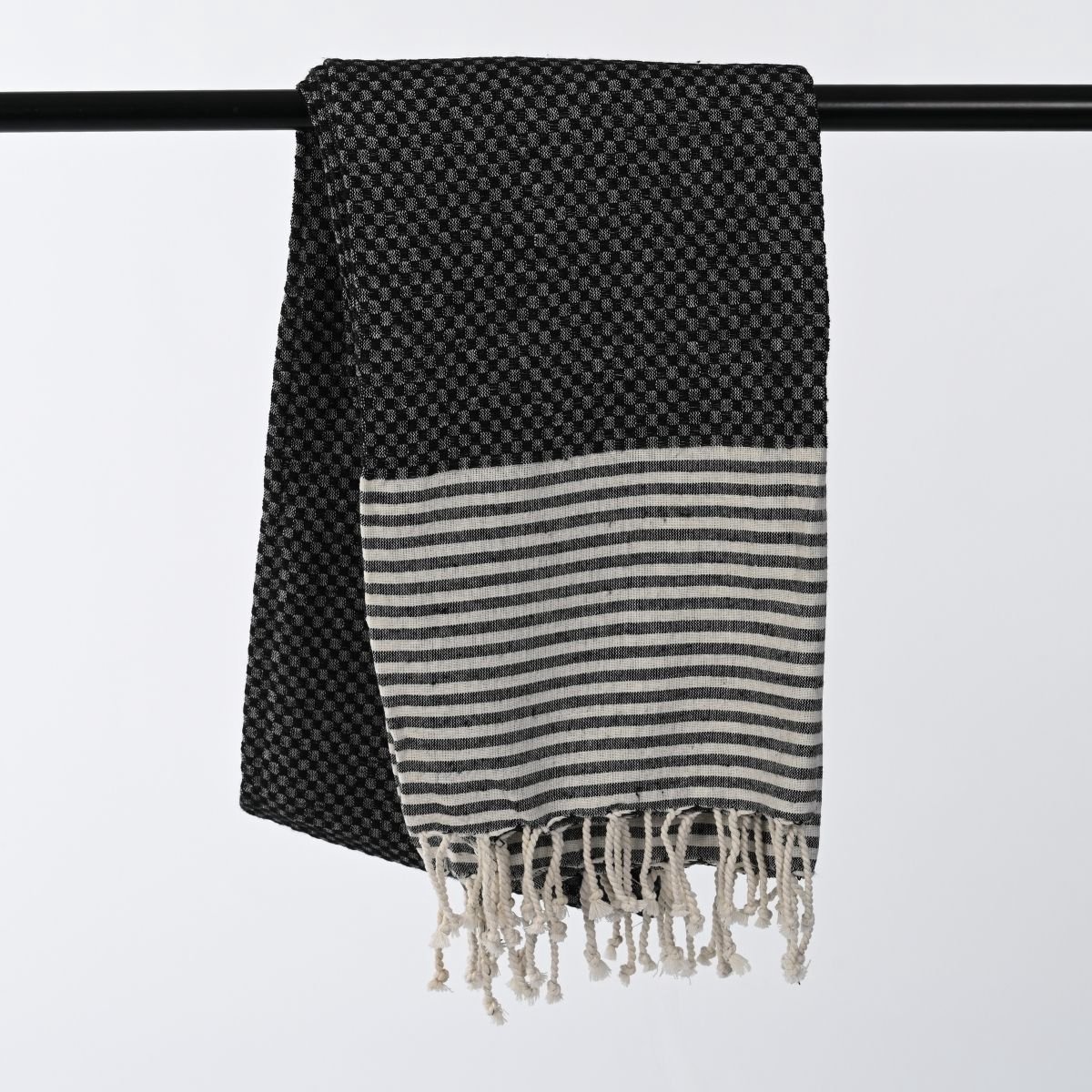 Take a Towel Hamamdoek - Fouta - 90 x 170 cm - Zwart - 100% katoen - Giftbox