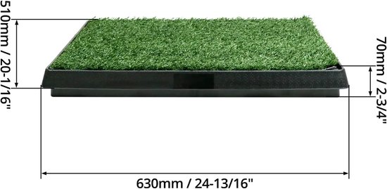 Hundklo Appartement Hond Toilet Balkon Puppy Toilethonden Toiletkunst Gras 63 X 51 X 6 Cm