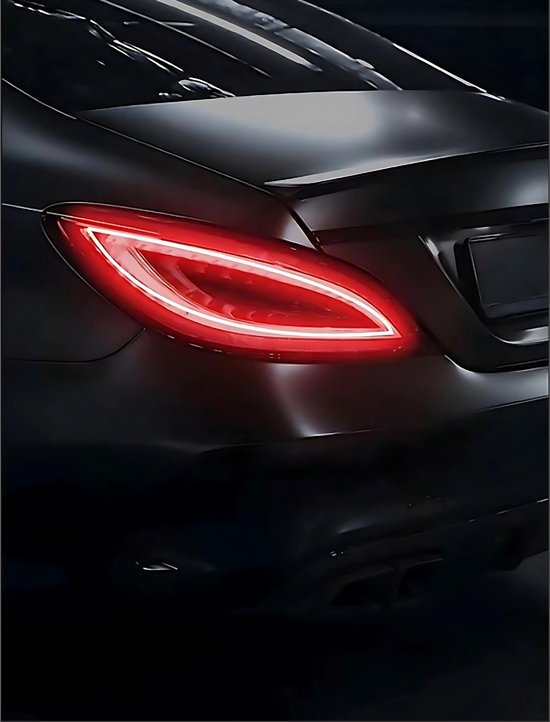 Acryl Autoschilderij met afbeelding van Mercedes CLS63 - met LED Verlichting - 60 x 40cm - Met afstandsbediening - Voor autoliefhebbers - Slaapkamer - Woonkamer - Garage - Wanddecoratie | Muurkunst