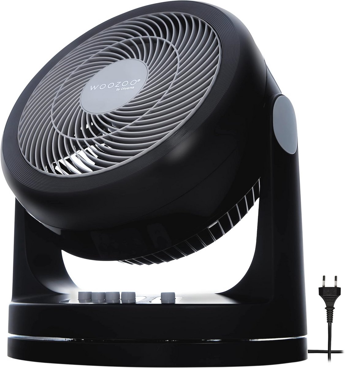 Stille en krachtige draagbare tafelventilator voor woonkamer - Oscillatie & verticaal kantelen, tot 33m²