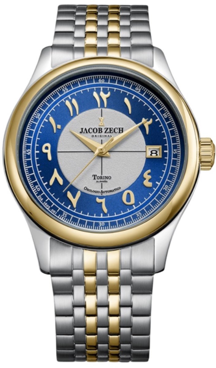 Jacob Zech Herenhorloge Torino Blauw-Zilverkleurig Z16.1605.002