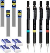Recharges Crayon Charpentier Hiboom - 24 Pièces 2.8mm HB - Graphite Résistant