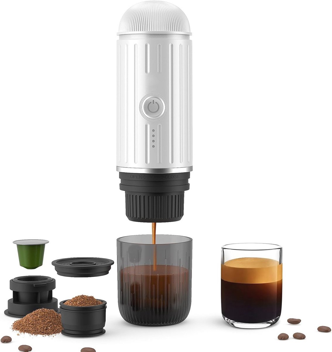 Draagbare espressomachine voor thuis, camping en reizen - Oplaadbaar en automatisch koffiezetapparaat