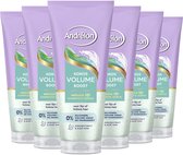 Andrélon Shampoo Scrub - Kokos Volume Boost - verrijkt met kokosextract en aloë vera - 6 x 200 ml