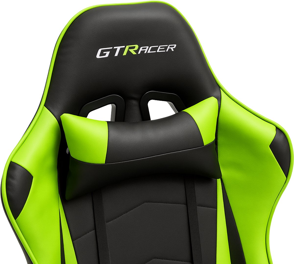 Afbeelding 3 van GTRacer Pro - Game Stoel - Gaming Stoel - Ergonomische Bureaustoel - Gamestoel - Verstelbaar - Gaming Chair - Zwart / Groen