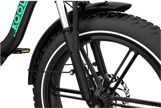 KOOLUX - KL6S Elektrische Vouwfiets - E-Bike - 20x4.0 Inch banden - 48V 15.6Ah Lithium Accu - 250W Motor - Maximaal snelheid 25km/u - Maximaal bereik 120km - 7-speed versnellingen - LCD Scherm - Zwart - Gratis Rijklaar Bezorgd van KOOLUX — afbeelding 4
