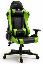 Bol.com GTRacer Pro - Game Stoel - Gaming Stoel - Ergonomische Bureaustoel - Gamestoel - Verstelbaar - Gaming Chair - Zwart / Groen aanbieding