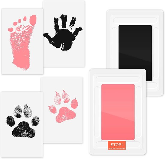 Inktpad, Zwart voor baby voet en handafdruk en voor je nabestaande, van Merkloos — afbeelding 2