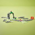 Duplo treintunnel met spoor, waaronder een rondje en een rechte baan.