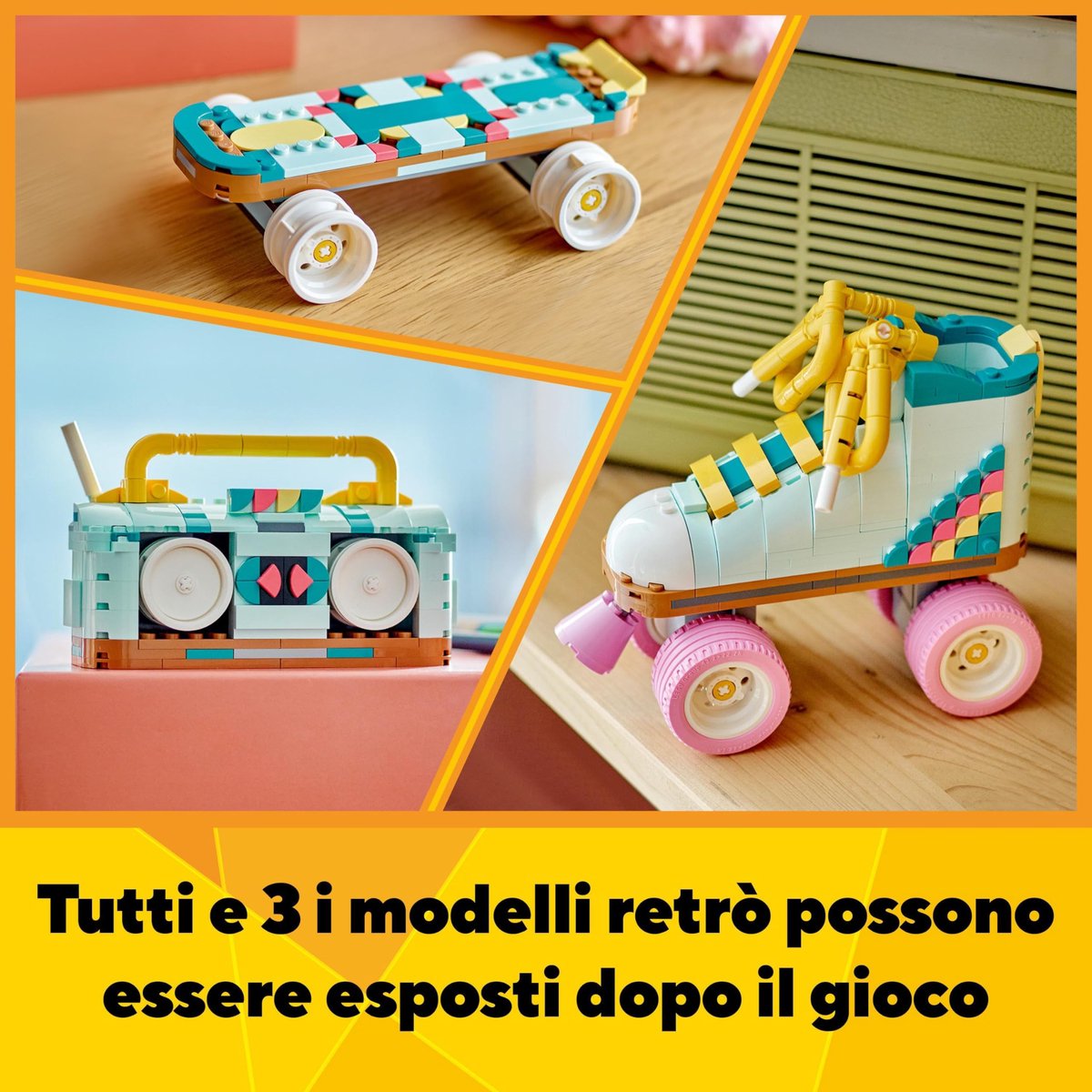 LEGO 31148 Creator 3in1 Retro rolschaats met Mini Skateboard en Gettoblaster Radio Speelgoed — afbeelding 11