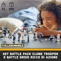 Jongetje speelt met LEGO Star Wars Clone Trooper & Battle Droid Battle Pack 75372, set met 215 onderdelen.