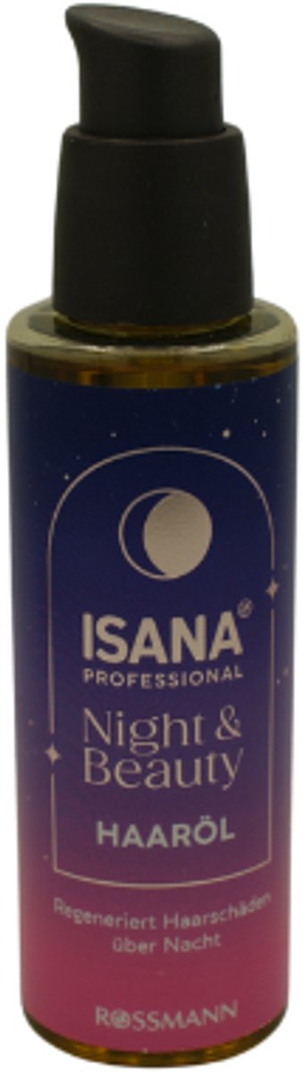 Isana Haarolie - Night & Beauty | 1x 100ml - Arganolie & Zonnebloemolie - Herstel je haar terwijl je slaapt