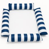 Dicadore - Waterhangmat Vierkant - Luchtbed Zwembad - Luchtmatras opblaasbaar - Waterstoel - Zwembad/Strand - Waterspeelgoed - Vakantie - Donkerblauw