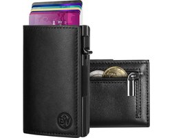 EliteWallets Pasjeshouder Deluxe – Ritsvakje – Uitschuifbaar – Zwart