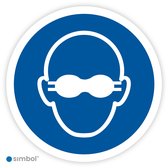 Simbol® - Autocollants Port de lunettes opaques obligatoire (M007) - Format 15 x 15 cm.