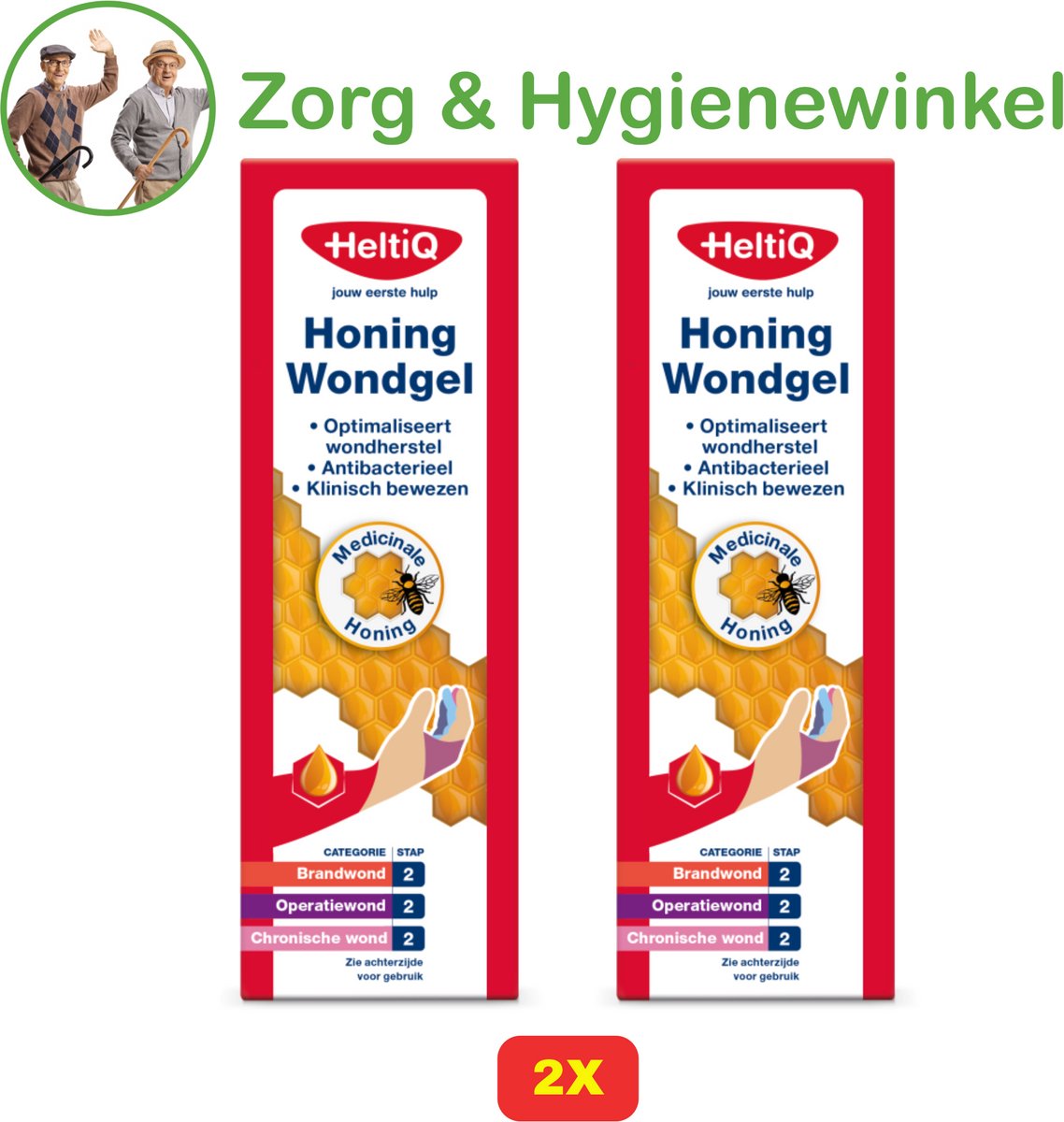 HeltiQ Honing Wondgel - 2x 15 gram - Voordeelverpakking