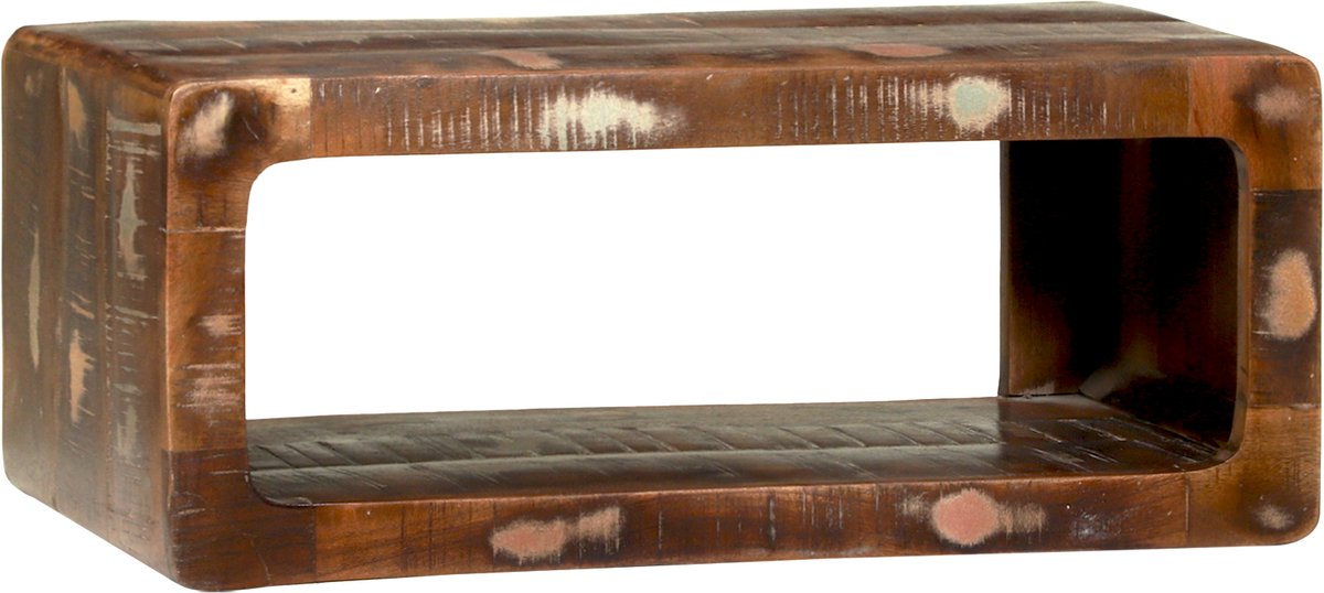 vidaXL TV - Kast - Multikleur - 60 - x - 30 - x - 25 - cm - Massief - gerecycled - hout