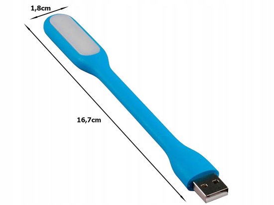 Flexibele USB LED Lamp I Draagbare USB LED-leeslamp I USB Licht I Laptop Leeslamp I Leeslicht I Blauw van Merkloos — afbeelding 2