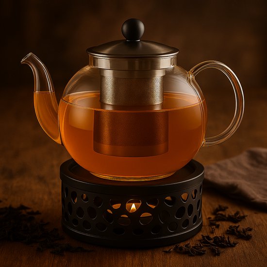 Ronde Keramische Theepot Warmer Warming Houder voor het Verwarmen van Koffiemelk of Thee, Brons Ronde Keramische Theepot Warmer Warming Houder voor het Verwarmen van Koffiemelk of Thee, Brons